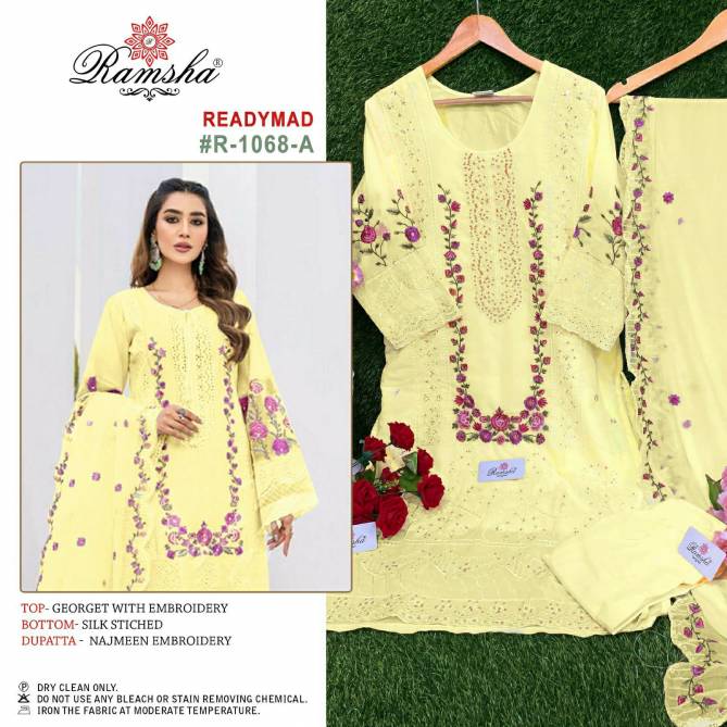 Ramsha R 1068 Readymade Pakistani Suits Catalog

